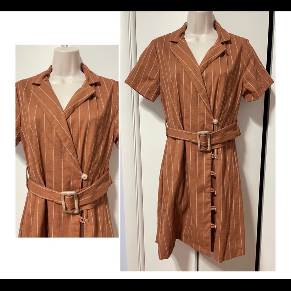 Striped Shirt Dress - Picture 4 of 4